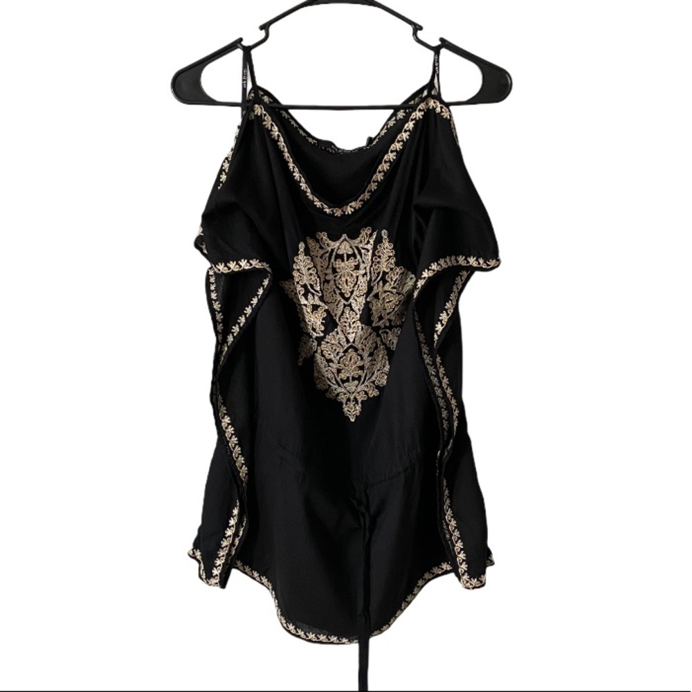 Ark & Co Black Stitch Detailed Swimsuit Coverup